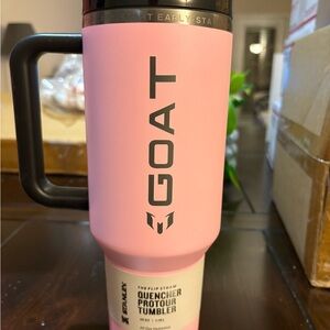 Stanley -Messi The GOAT - Pink Tumbler with Black Logo